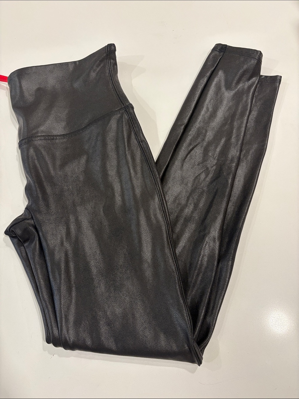 Spanx High-Waist Black Faux Leather Leggings